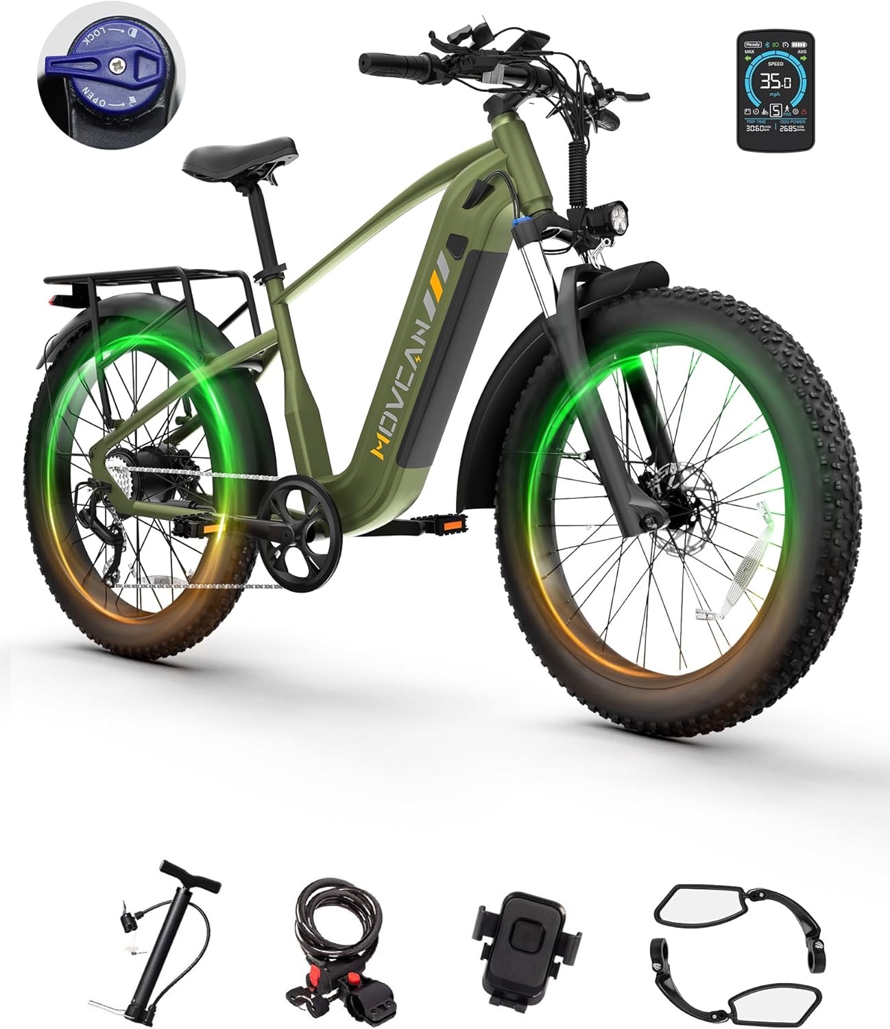 EB60 Electric Bike for Adults, 2000W Motor Peak 2500W