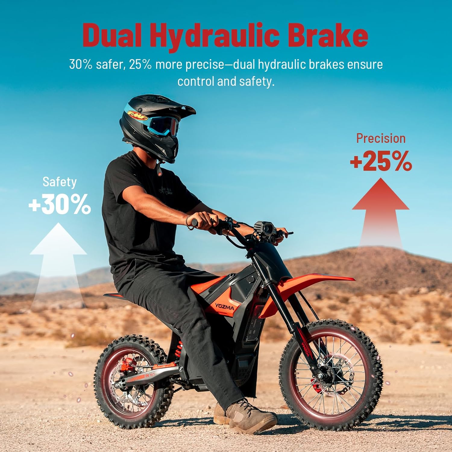IN10 Electric Dirt Bike for Teens Adults, 2600W Mid-Drive Motor and 40MPH Electric Motorcycle