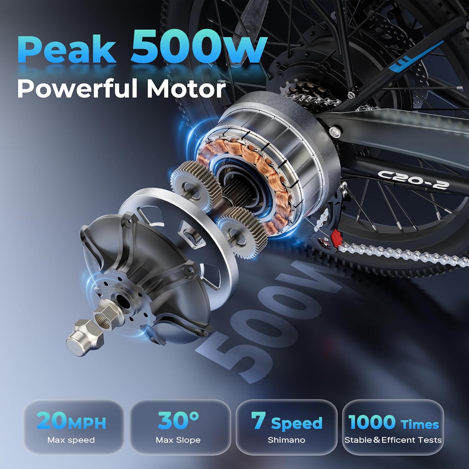 Electric Bike - Peak 750W Folding Ebike