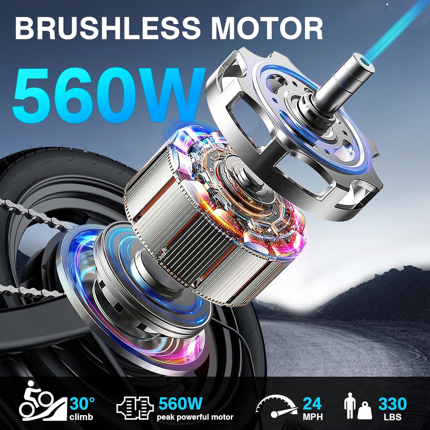 Electric Bike for Adults and Teens, 560W Motor