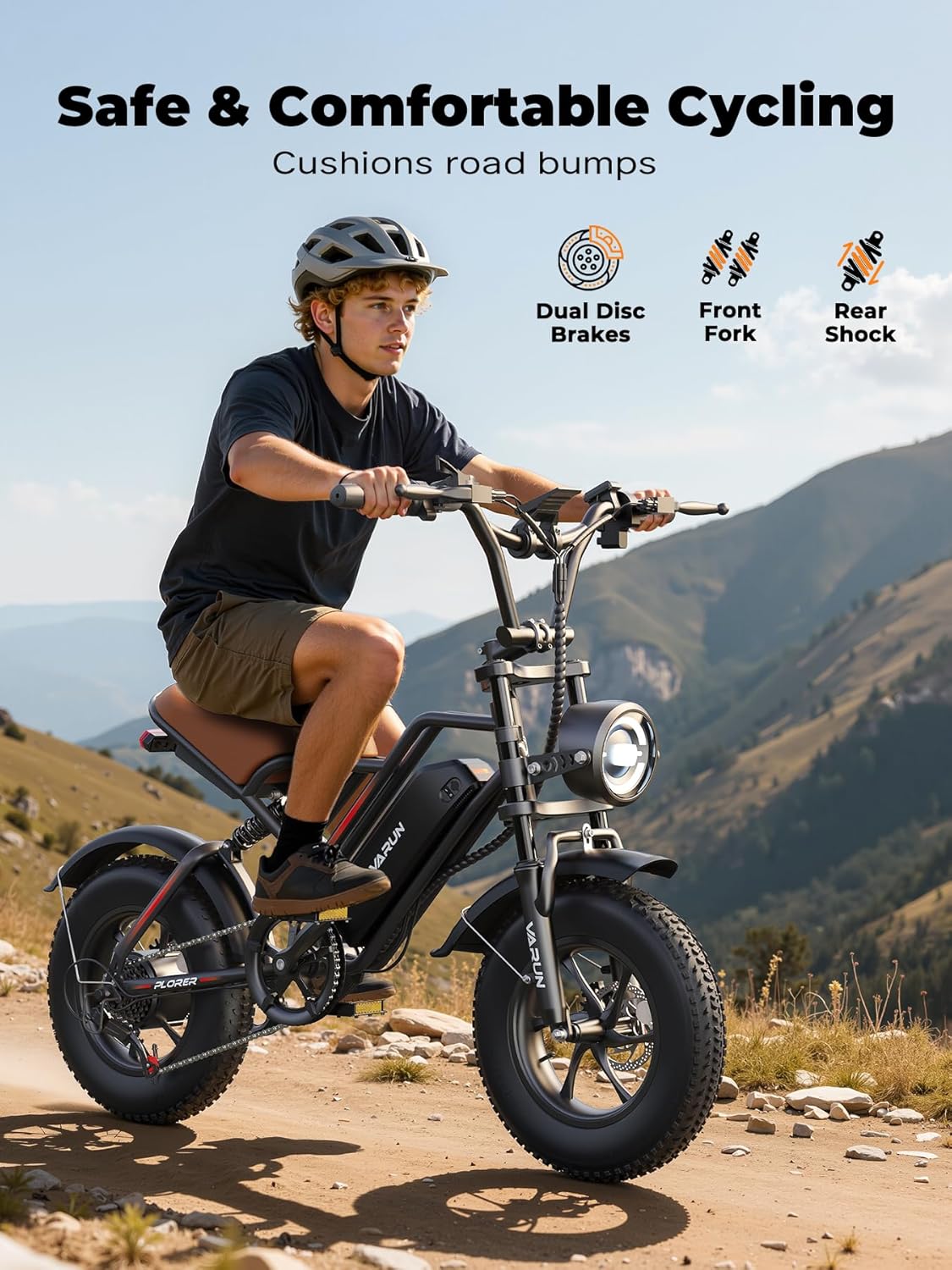 Electric Bike Peak 750W - 65+ Miles Long Range Electric Bike for Adults