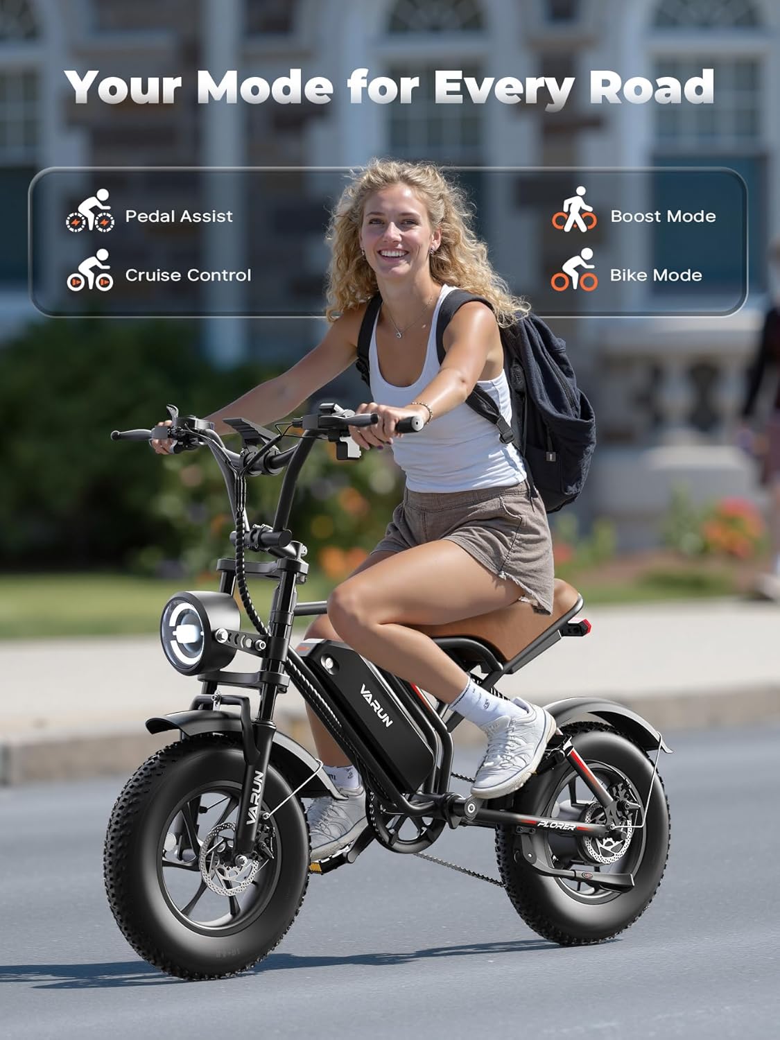 Electric Bike Peak 750W - 65+ Miles Long Range Electric Bike for Adults