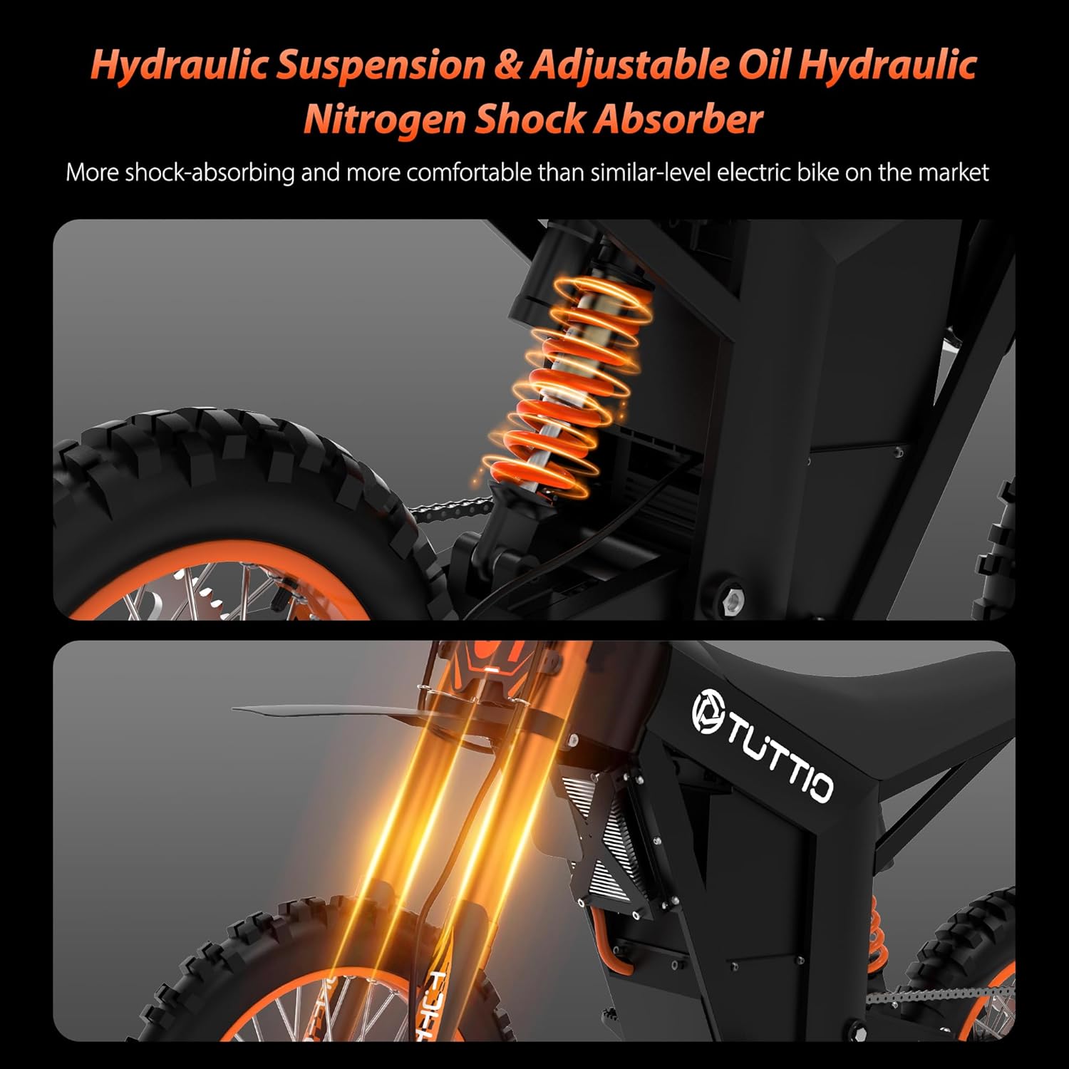 Electric-Dirt-Bike for Teens Adults, 14"/12" Fat Tire 2000W Electric-Motorcycle