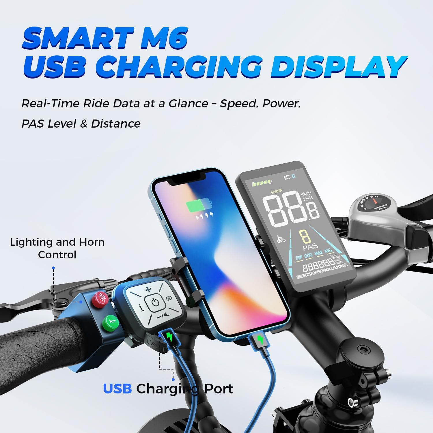 Aipas M1 Pro Electric Bike, 1800W Peak Motor Electric Bike