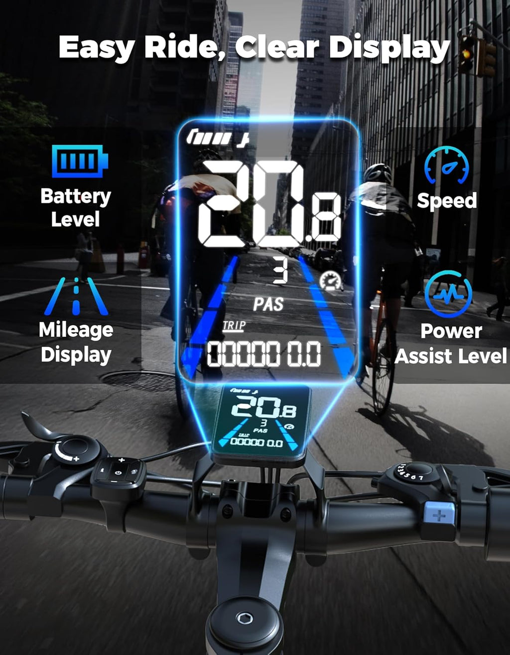 Electric Bike for Adults, 1500W Peak Mountain Ebike with 28 MPH, 65 Miles Range, 7 Speeds