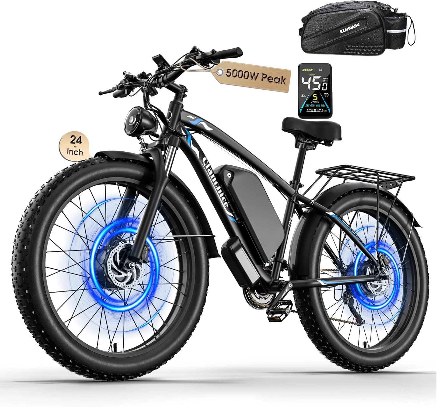 Qianchice Dual Motor Peak 5000W Electric Bike for Adults Men Women