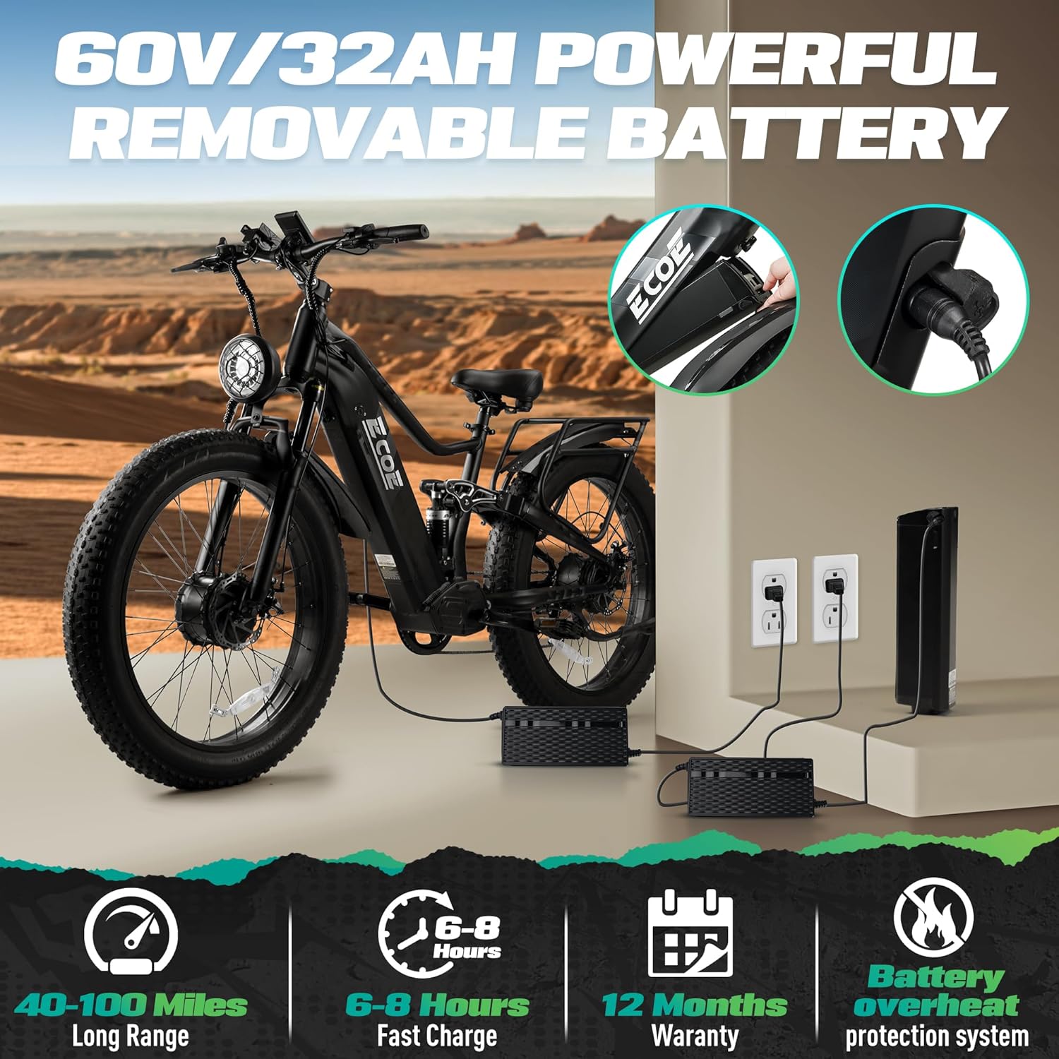 5000W Dual Motor Electric Bike for Adults 52MPH