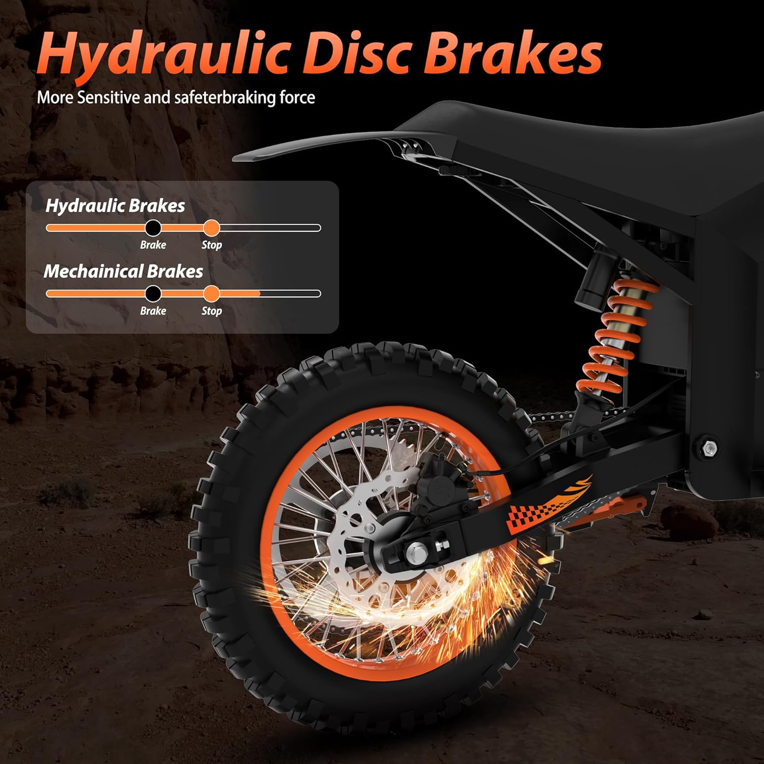 Electric-Dirt-Bike for Teens Adults, 14"/12" Fat Tire 2000W Electric-Motorcycle